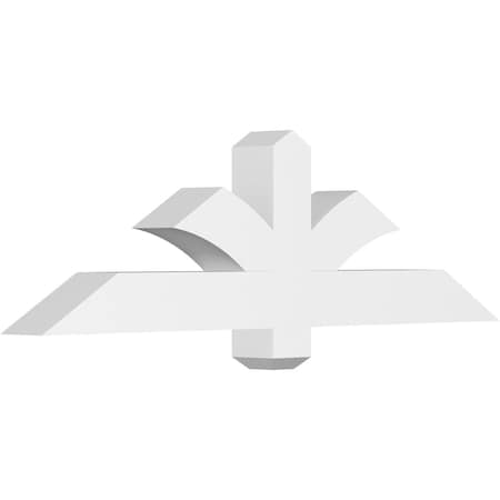 Ekena Millwork Redmond Architectural Grade PVC Gable Bracket, 48"W x 14"H x 4"D x 4"F, 7/12 Pitch GBP048X14X0404RED00